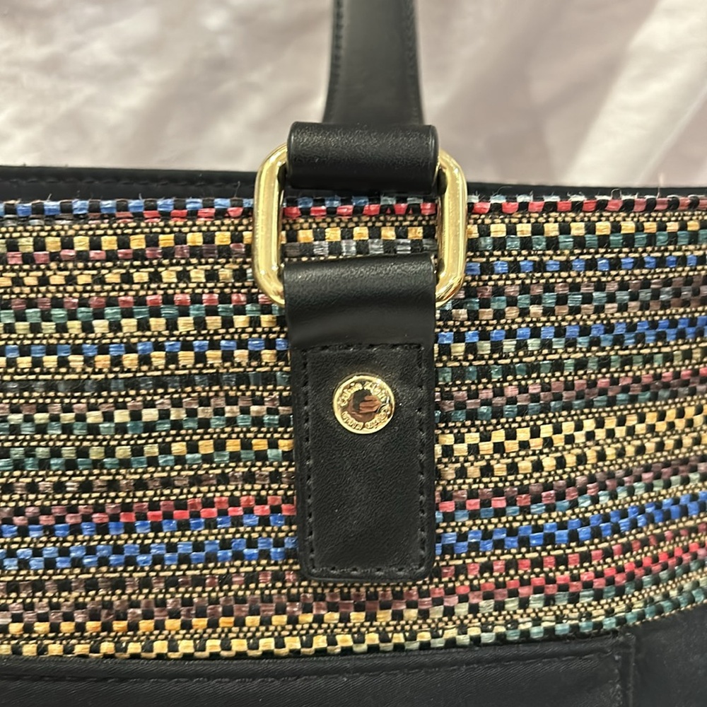 Calvin Klein Nylon purse with multi-colored band. - Picture 3 of 10